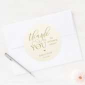 Modern Boho Wedding Cute Heart Thank You Gifts  Ronde Sticker (Envelop)