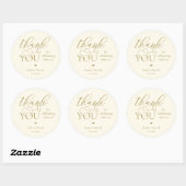 Modern Boho Wedding Cute Heart Thank You Gifts  Ronde Sticker (Vel)