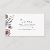 Modern Boho Wedding Details Card Informatiekaartje (Voorkant)