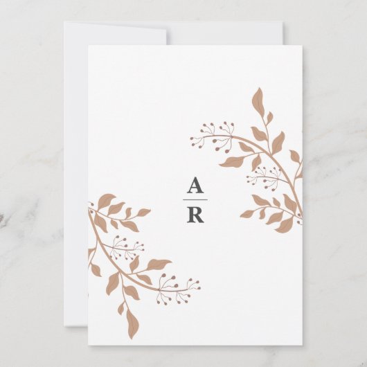 Modern Boho Wedding Invitation Kaart (Achterkant)