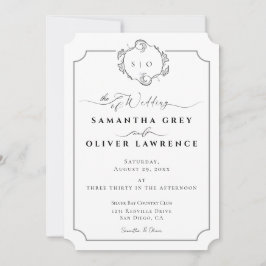 Modern boho Wedding Invitation Kaart