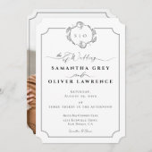 Modern boho Wedding Invitation Kaart (Voorkant / Achterkant)