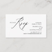 Modern Boho Wedding RSVP Informatiekaartje (Voorkant)