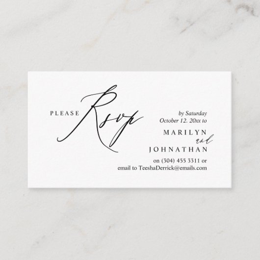 Modern Boho Wedding RSVP Informatiekaartje (Voorkant)