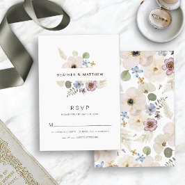 Modern Boho Wedding RSVP-kaart RSVP Kaartje