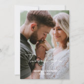 Modern Boho Western Cowboy Bruiloft Dank u kaart (Voorkant)