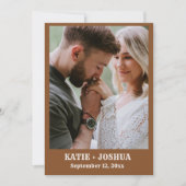 Modern Boho Western Cowboy Bruiloft Save the date Kaart (Voorkant)