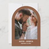 Modern Boho Western Cowboy Bruiloft Save the date Kaart (Achterkant)
