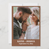 Modern Boho Western Cowboy Bruiloft Save the date Kaart (Achterkant)