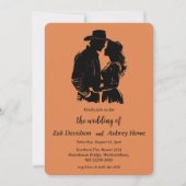 Modern boho western wedding invitations kaart (Voorkant)