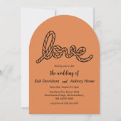 Modern boho western wedding invitations kaart (Voorkant)