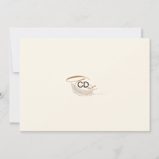 Modern Boho Whimsical Calligrafie Script Beige Save The Date (Achterkant)