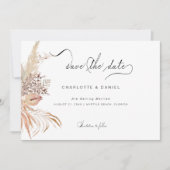 Modern Boho Whimsical Calligrafie Script Save The Date (Voorkant)