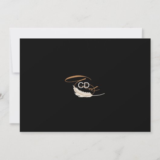 Modern Boho Whimsical Calligrafie Script Save The Date (Achterkant)