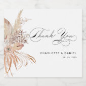 Modern Boho Whimsical Calligrafie Script Sparkling Wijnetiket (Enkel label)