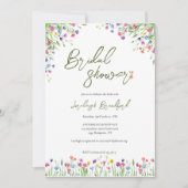 Modern Boho wilde bloemen script vrijgezellenfeest Kaart (Voorkant)