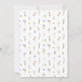 Modern Boho wilde bloemen script vrijgezellenfeest Kaart (Achterkant)