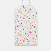 Modern boho wildflower baby shower dank u cadeaulabel (Achterkant)