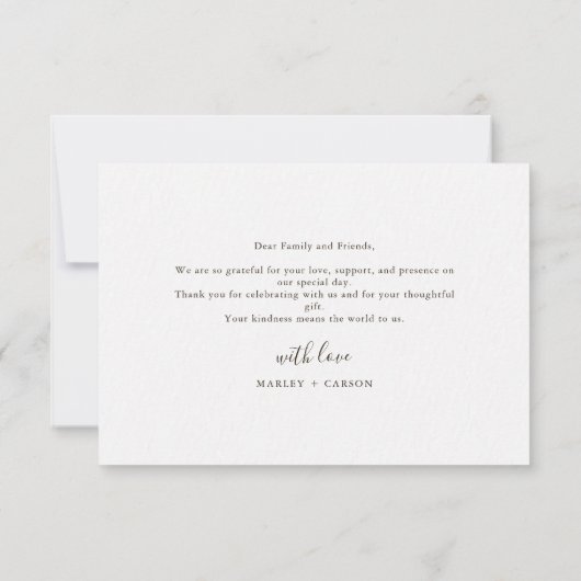 Modern Boho Wildflower Periwinkle Wedding Bedankkaart (Achterkant)