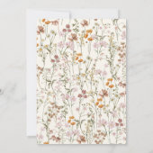 Modern Boho Wildflower Vrijgezellenfeest Elegant Kaart (Achterkant)