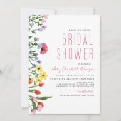 Modern Boho Wildflower Vrijgezellenfeest Elegant Kaart (Voorkant)