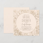 Modern Boho Wildflower Vrijgezellenfeest Elegant Kaart (Voorkant / Achterkant)