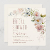 Modern Boho Wildflower Vrijgezellenfeest Elegant Kaart (Voorkant / Achterkant)