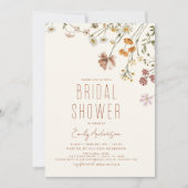 Modern Boho Wildflower Vrijgezellenfeest Elegant Kaart (Voorkant)