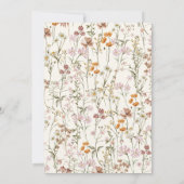 Modern Boho Wildflower Vrijgezellenfeest Elegant Kaart (Achterkant)