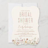 Modern Boho Wildflower Vrijgezellenfeest Elegant Kaart (Voorkant)