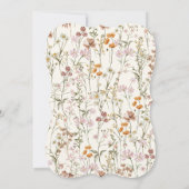 Modern Boho Wildflower Vrijgezellenfeest Elegant Kaart (Achterkant)