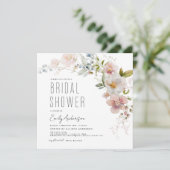 Modern Boho Wildflower Vrijgezellenfeest Elegant Kaart (Staand voorkant)