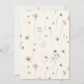 Modern Boho Wildflower Vrijgezellenfeest Elegant Kaart (Achterkant)