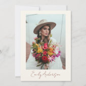 Modern Boho Wildflower Vrijgezellenfeest Photo Inv Kaart (Achterkant)