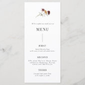 Modern Boho Wildflower Wedding Menu (Voorkant)