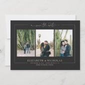 Modern Boho Woestijn | 3 Foto Save the Date (Voorkant)