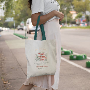 Modern Boho Woestijn Bruidsmeisje Favor Tote Tas