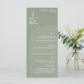 Modern Boho Woestijn | Eenvoudig Script Trouwmenu Menu (Staand voorkant)