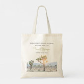 Modern Boho Woestijn Joshua Tree Bruiloft Favor Tote Bag (Achterkant)