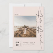 Modern Boho Woestijn | Vierkant Foto Save the Date (Voorkant)