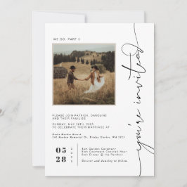 Modern Boho Woestijn | Vierkant Huwelijksfoto Kaart
