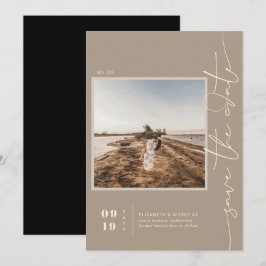 Modern Boho Woestijn | Vierkante Foto Save the Dat Date
