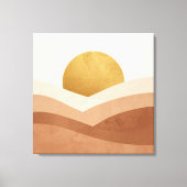 Modern Boho Zonsopgang Canvas | Warm Neutraal Afdruk (Voorkant)