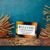 Modern Bokeh BE BLESSED Welcome Fotoplaat (Zijkant)
