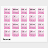 Modern Bokeh Glitter Pink Soy Candle Labels (Vel)
