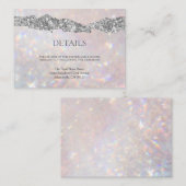 Modern Bokeh Glitter Sparkle Glam Informatiekaartje (Voorkant / Achterkant)