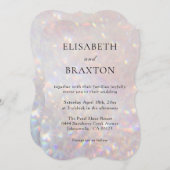 Modern Bokeh Glitter Sparkle Glam Uitnodiging (Voorkant / Achterkant)