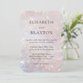 Modern Bokeh Glitter Sparkle Glam Uitnodiging (Staand voorkant)