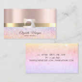 Modern Bokeh Gold Stripe,Sewing Machine Visitekaartje (Voorkant / Achterkant)