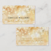 MODERN BOKEH grillig stijlvol goud zwart Visitekaartje (Voorkant / Achterkant)